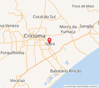 Map of Içara, Santa Catarina