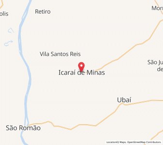 Map of Icaraí de Minas, Minas Gerais
