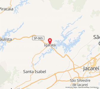 Map of Igaratá, São Paulo