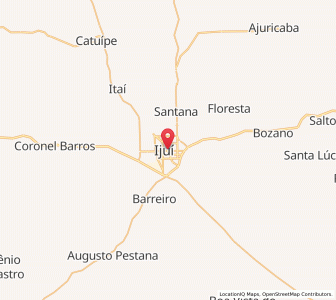 Map of Ijuí, Rio Grande do Sul