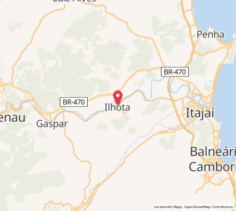 Map of Ilhota, Santa Catarina