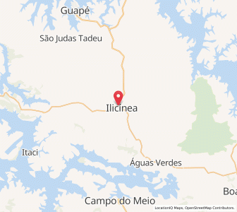 Map of Ilicínea, Minas Gerais