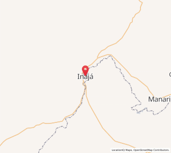 Map of Inajá, Pernambuco