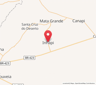 Map of Inhapi, Alagoas