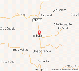 Map of Inhapim, Minas Gerais
