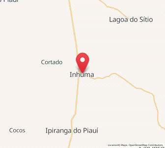 Map of Inhuma, Piauí
