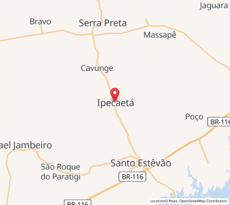 Map of Ipecaetá, Bahia