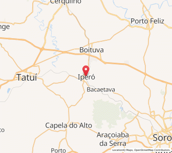 Map of Iperó, São Paulo