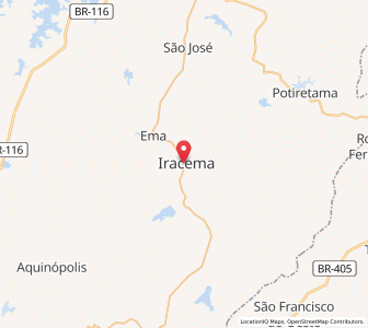 Map of Iracema, Ceará