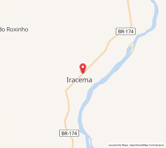 Map of Iracema, Roraima