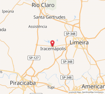 Map of Iracemápolis, São Paulo