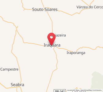 Map of Iraquara, Bahia