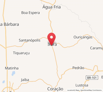 Map of Irará, Bahia