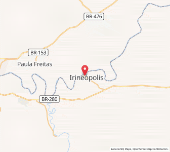 Map of Irineópolis, Santa Catarina