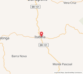 Map of Itabela, Bahia