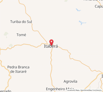 Map of Itaberá, São Paulo