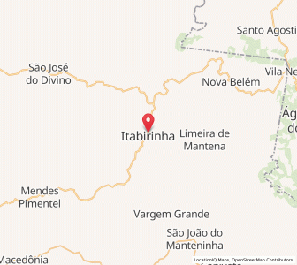 Map of Itabirinha, Minas Gerais