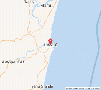 Map of Itacaré, Bahia