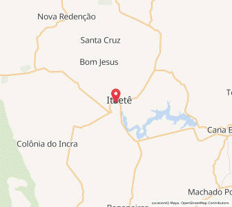 Map of Itaeté, Bahia