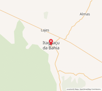 Map of Itaguaçu da Bahia, Bahia
