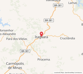 Map of Itaguara, Minas Gerais
