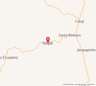 Map of Itaipé, Minas Gerais
