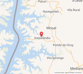 Map of Itaipulândia, Paraná