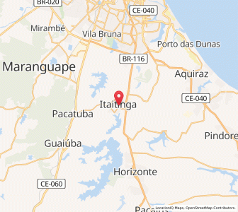 Map of Itaitinga, Ceará