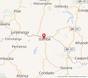 Map of Itambé, Pernambuco
