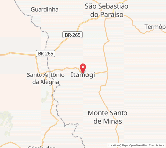 Map of Itamogi, Minas Gerais