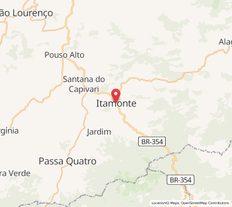 Map of Itamonte, Minas Gerais