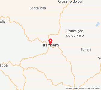 Map of Itanhém, Bahia
