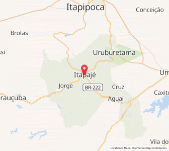 Map of Itapagé, Ceará