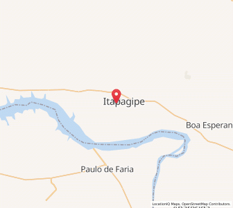 Map of Itapagipe, Minas Gerais
