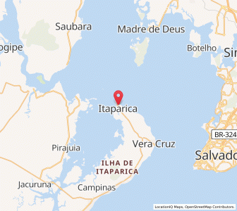 Map of Itaparica, Bahia