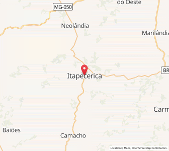 Map of Itapecerica, Minas Gerais