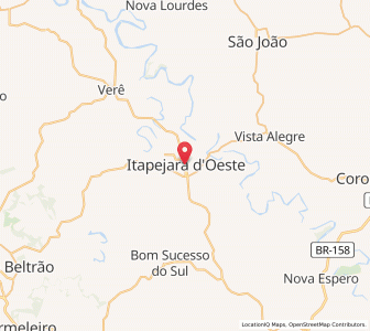 Map of Itapejara d'Oeste, Paraná