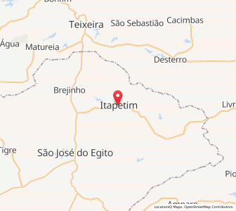 Map of Itapetim, Pernambuco