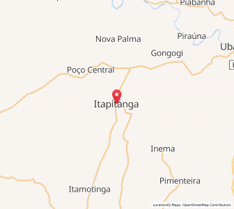 Map of Itapitanga, Bahia