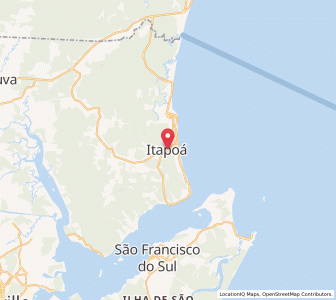 Map of Itapoá, Santa Catarina