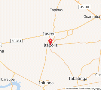 Map of Itápolis, São Paulo