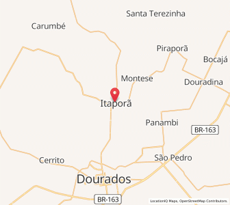Map of Itaporã, Mato Grosso do Sul