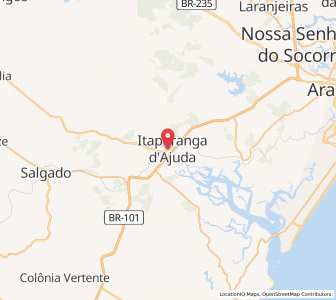 Map of Itaporanga d'Ajuda, Sergipe