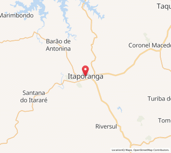 Map of Itaporanga, São Paulo