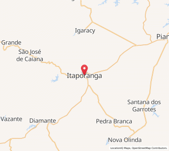 Map of Itaporanga, Paraíba