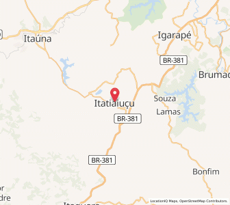 Map of Itatiaiuçu, Minas Gerais