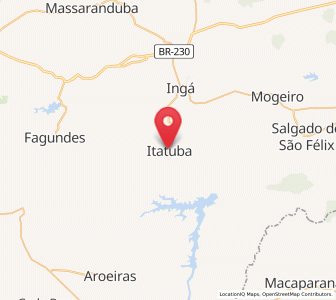 Map of Itatuba, Paraíba
