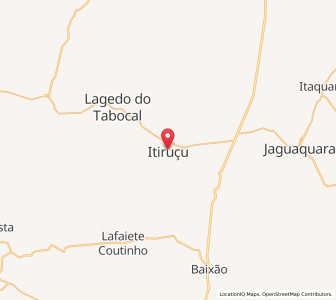 Map of Itiruçu, Bahia