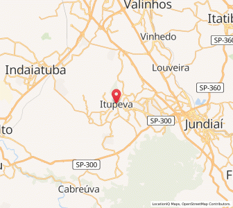 Map of Itupeva, São Paulo