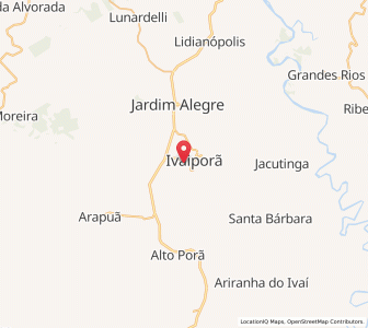 Map of Ivaiporã, Paraná